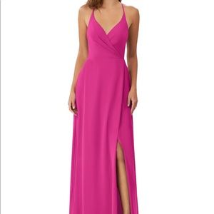 Floor length Azazie dress in Fuschia